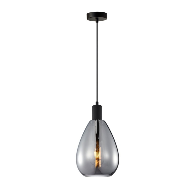 Pakabinamas šviestuvas Zulo 1xE27 Juoda (PND-27812-BK-SG)