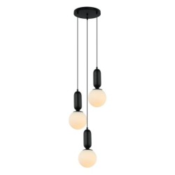 Pakabinamas šviestuvas Aldeva 3xE27 Juoda (PND-02340-3S-BK)