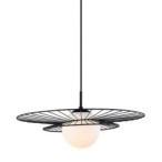 Pakabinamas šviestuvas Alison 1xE27 Juoda (MDM-4001/1 BK)