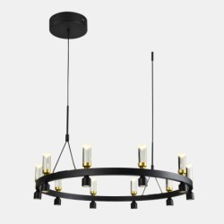 Pakabinamas šviestuvas Almelo LED 49W 3000K Aukso Juoda (PND-83812-20)