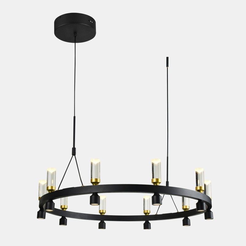 Pakabinamas šviestuvas Almelo LED 49W 3000K Aukso Juoda (PND-83812-20)