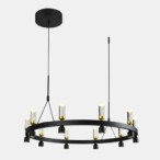 Pakabinamas šviestuvas Almelo LED 49W 3000K Aukso Juoda (PND-83812-20)