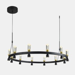 Pakabinamas šviestuvas Almelo LED 50.4W 3000K Aukso Juoda (PND-83812-24)