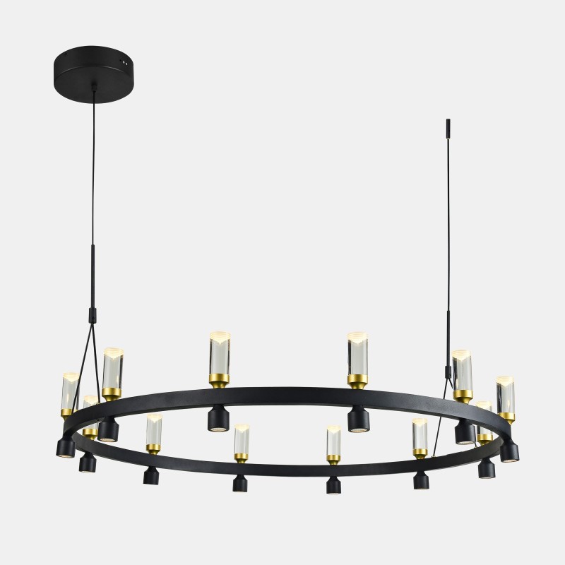 Pakabinamas šviestuvas Almelo LED 50.4W 3000K Aukso Juoda (PND-83812-24)