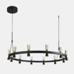 Pakabinamas šviestuvas Almelo LED 50.4W 3000K Aukso Juoda (PND-83812-24)