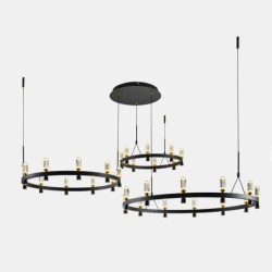 Pakabinamas šviestuvas Almelo LED 137.6W 3000K Aukso Juoda (PND-83812-60)
