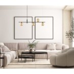 Pakabinamas šviestuvas Bletter 4xG9 Juoda Gintaro (PND-5225-4-BK-AMB)