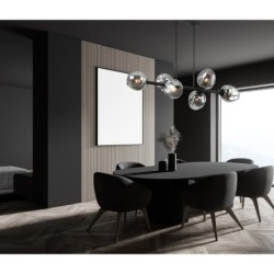Pakabinamas šviestuvas Borgo 6xE27 Juoda Dūmų (PND-30843-6 BK+SG)