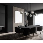 Pakabinamas šviestuvas Borgo 6xE27 Juoda Dūmų (PND-30843-6 BK+SG)