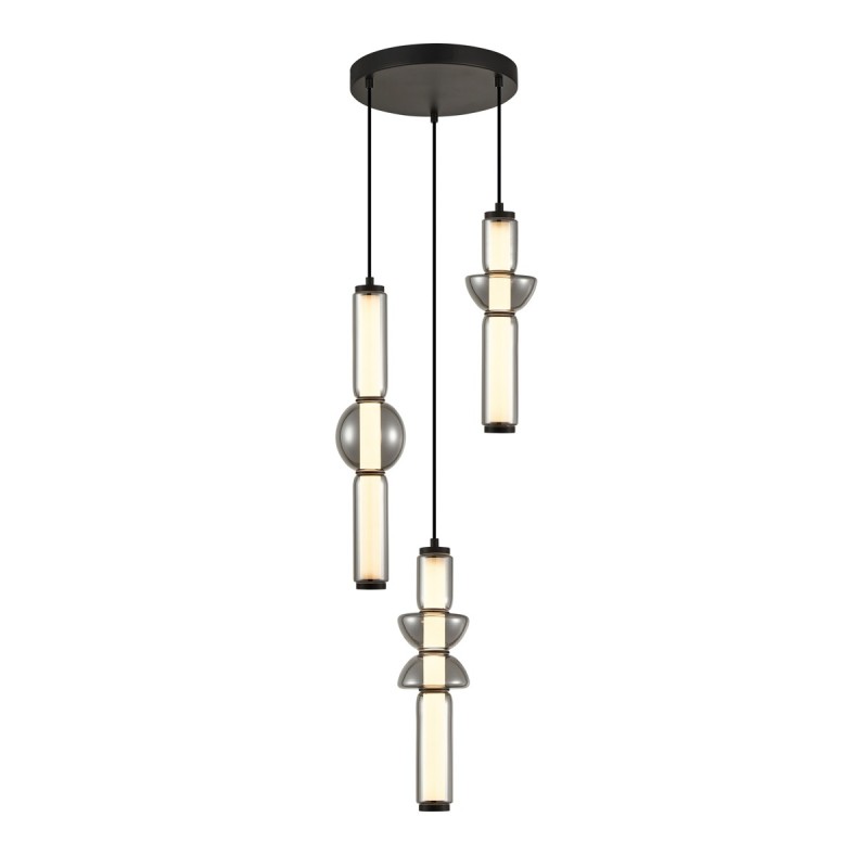 Pakabinamas šviestuvas Bruni LED 57W 3000K Matinė Juoda (PND-27372-3A-57W-BK)