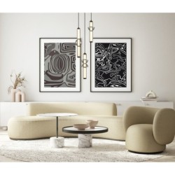 Pakabinamas šviestuvas Bruni LED 57W 3000K Matinė Juoda (PND-27372-3A-57W-BK)