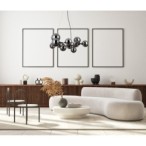 Pakabinamas šviestuvas Canello Keičiama LED G9 5W Juoda Chromo (PND-406007-11A-BCR)