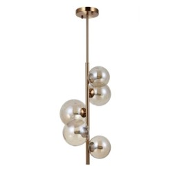Pakabinamas šviestuvas Canello 5xG9 Medaus Žalvario (PND-406007-V5-HBR)