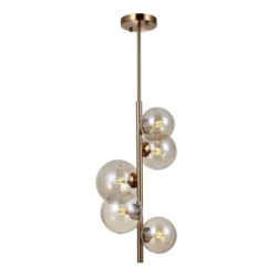 Pakabinamas šviestuvas Canello 5xG9 Medaus Žalvario (PND-406007-V5-HBR)