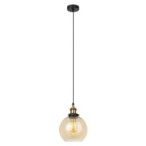 Pakabinamas šviestuvas Cardena 1xE27 Aukso Juoda (MDM-4330/1 GD+AMB)