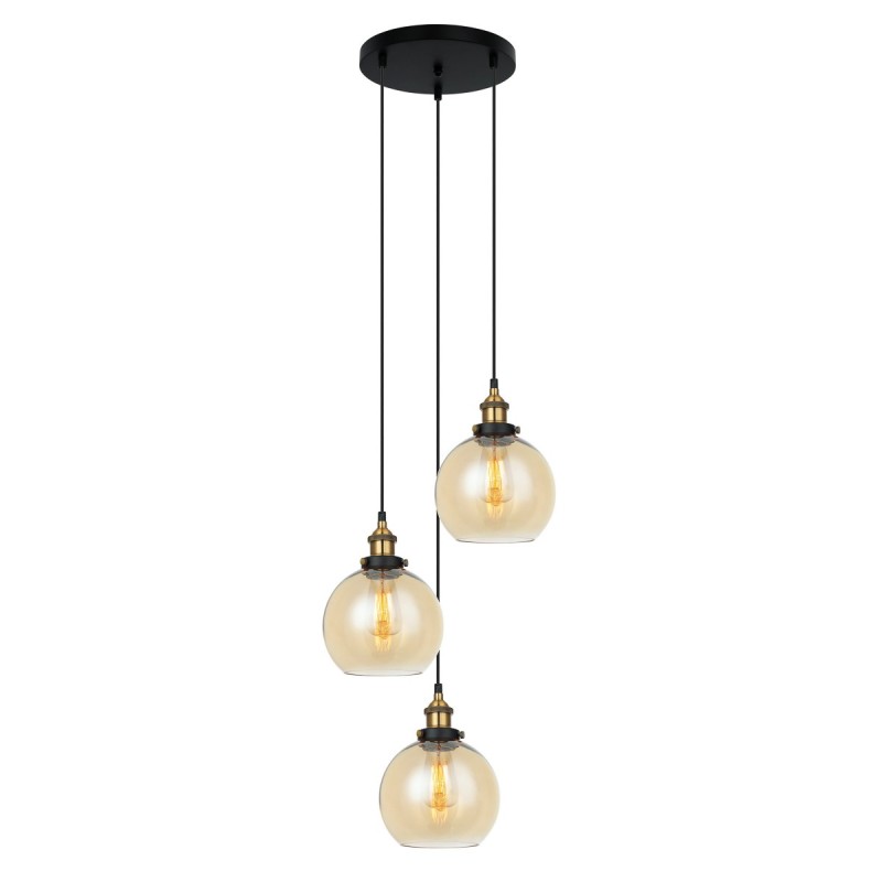 Pakabinamas šviestuvas Cardena 3xE27 Aukso Juoda (MDM-4330/3 GD+AMB)