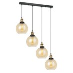 Pakabinamas šviestuvas Cardena 4xE27 Aukso Juoda (MDM-4330/4 GD+AMB)