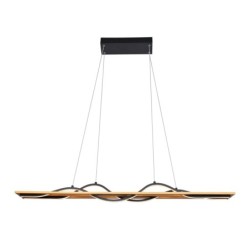 Pakabinamas šviestuvas Conato LED 35W 3000K Juoda Smėlio Šlifuota (PND-23848-30W-BK-GD)