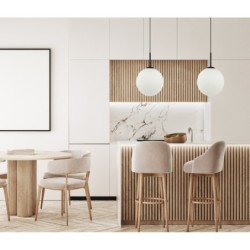 Pakabinamas šviestuvas Deore 1xE27 Juoda Balta (PND-5578-1L-BK)