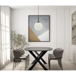 Pakabinamas šviestuvas Deore 1xE27 Juoda Balta (PND-5578-1M-BK)