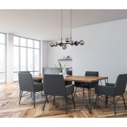 Pakabinamas šviestuvas Erimida 8xG9 Juoda (PND-2244-8A-BL)