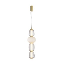 Pakabinamas šviestuvas Eris LED 32W 3000K Smėlio Šlifuota Aukso Su Spindinti (PND-98374-32W-GD)