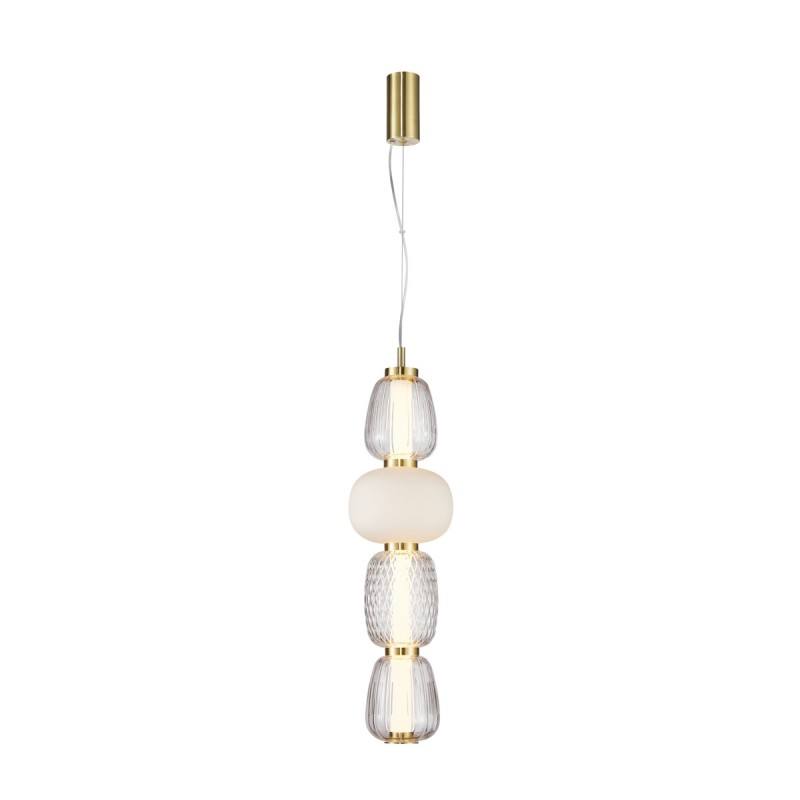 Pakabinamas šviestuvas Eris LED 32W 3000K Smėlio Šlifuota Aukso Su Spindinti (PND-98374-32W-GD)