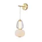 Pakabinamas šviestuvas Eris LED 18W 3000K Smėlio Šlifuota Aukso Su Spindinti (WL-98374-18W-GD)