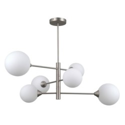 Pakabinamas šviestuvas Evora 6xG9 Satino Nikelio (PND-55342-6-SN)