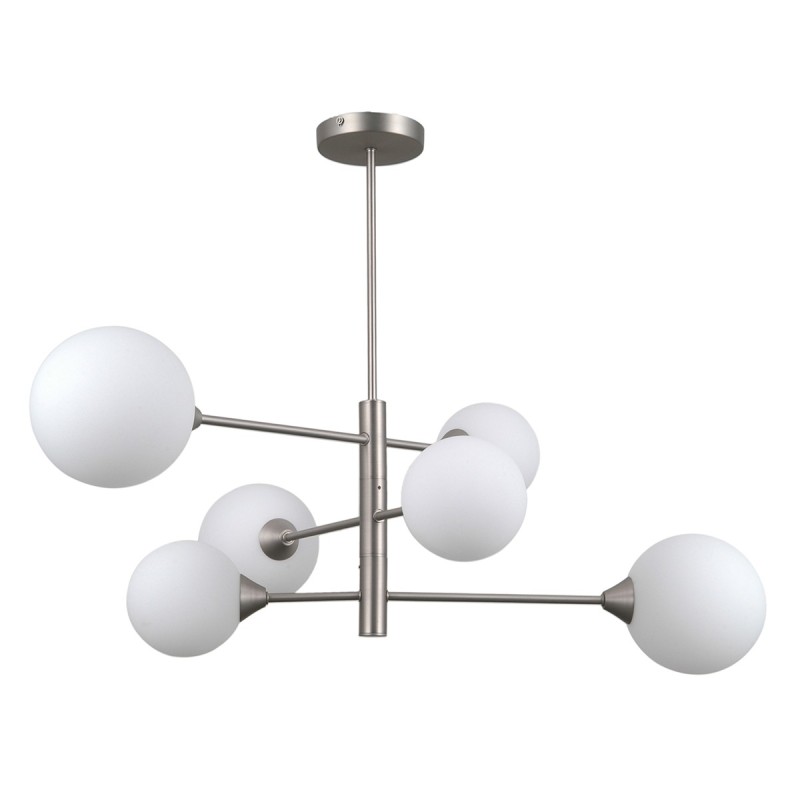 Pakabinamas šviestuvas Evora 6xG9 Satino Nikelio (PND-55342-6-SN)