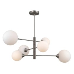 Pakabinamas šviestuvas Evora 6xG9 Satino Nikelio (PND-55342-6-SN)