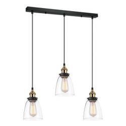 Pakabinamas šviestuvas Francis 3xE27 Aukso Juoda (MDM-2563/3 GD+CL)