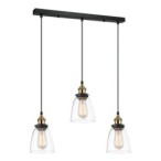 Pakabinamas šviestuvas Francis 3xE27 Aukso Juoda (MDM-2563/3 GD+CL)