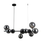 Pakabinamas šviestuvas era 10xG9 Satino Juoda (PND-40423-10)