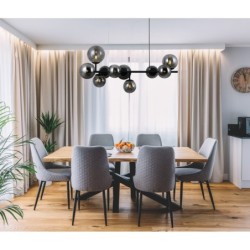 Pakabinamas šviestuvas era 10xG9 Satino Juoda (PND-40423-10)