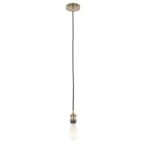 Pakabinamas šviestuvas Classo 1xE27 Antikvarinė Bronzos (DS-M-034 ANTIQUE BRASS)