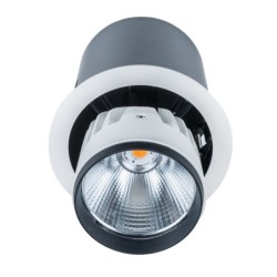 Įmontuojamas lubinis šviestuvas Tanto WH RA90 D70 LED 38W 3000K Balta (RA-721R/WK-WW/70)