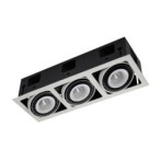 Įmontuojamas lubinis šviestuvas Alesso LED 54W 3000K Matinė Balta Juoda (GL7116-3/54W WH+BL)