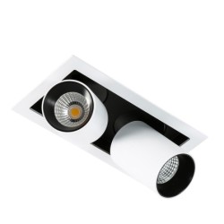 Įmontuojamas lubinis šviestuvas Mercanta Double 4000K LED 12W 4000K Juoda Balta (GL7117-2/12W 4000K WH+BL)