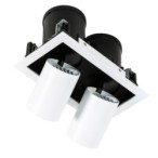 Įmontuojamas lubinis šviestuvas Mercanta Double 4000K LED 12W 4000K Juoda Balta (GL7117-2/12W 4000K WH+BL)