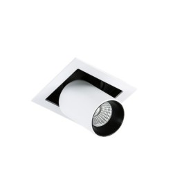 Įmontuojamas lubinis šviestuvas Mercanta Single 4000K LED 12W 4000K Juoda Balta (GL7117-1/12W 4000K WH+BL)