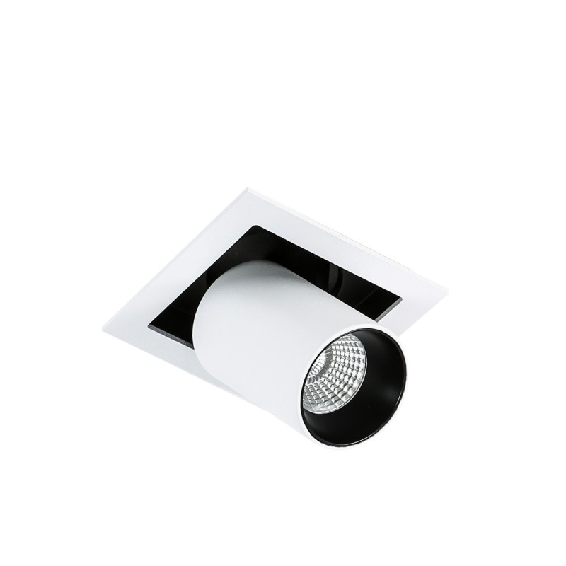 Įmontuojamas lubinis šviestuvas Mercanta Single 4000K LED 12W 4000K Juoda Balta (GL7117-1/12W 4000K WH+BL)