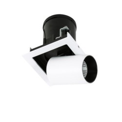Įmontuojamas lubinis šviestuvas Mercanta Single 4000K LED 12W 4000K Juoda Balta (GL7117-1/12W 4000K WH+BL)