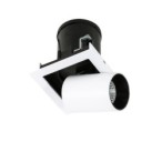 Įmontuojamas lubinis šviestuvas Mercanta Single 4000K LED 12W 4000K Juoda Balta (GL7117-1/12W 4000K WH+BL)