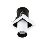 Įmontuojamas lubinis šviestuvas Mercanta Single 4000K LED 12W 4000K Juoda Balta (GL7117-1/12W 4000K WH+BL)