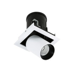Įmontuojamas lubinis šviestuvas Mercanta Single 4000K LED 12W 4000K Juoda Balta (GL7117-1/12W 4000K WH+BL)