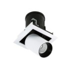 Įmontuojamas lubinis šviestuvas Mercanta Single 4000K LED 12W 4000K Juoda Balta (GL7117-1/12W 4000K WH+BL)