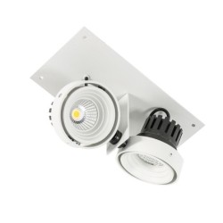 Įmontuojamas lubinis šviestuvas Patrizio Double 3000K LED 12W 3000K Juoda Balta (GL7118-2/2X12W 3000K WH+BL)