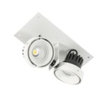 Įmontuojamas lubinis šviestuvas Patrizio Double 3000K LED 12W 3000K Juoda Balta (GL7118-2/2X12W 3000K WH+BL)