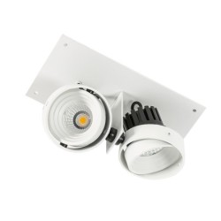 Įmontuojamas lubinis šviestuvas Patrizio Double 3000K LED 12W 3000K Juoda Balta (GL7118-2/2X12W 3000K WH+BL)